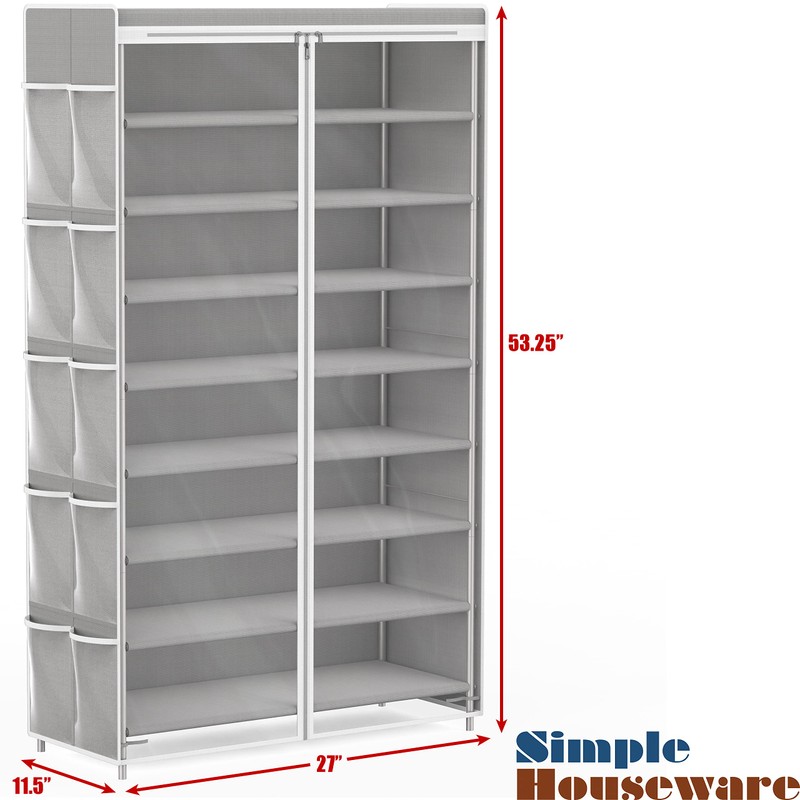 Simple Houseware 8 Tiers Shoe Rack with Zipper Cover |