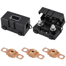 Midi Screw Fuse, Pack of 3 Midi Fuses 2 Pieces ANS Fuse Holder 12V-58V Midi High Current Fuse 50A Amp for Cars, Trucks, Construction Vehicles, Buses, Caravans (175A)