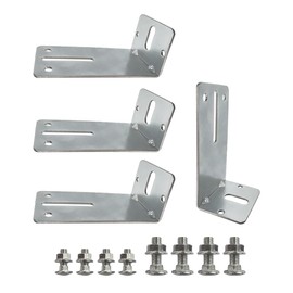 4 Pcs Heavy Duty Steel Garage Door Track Jamb Bracket Set J6 Reinforcement Strut Brackets for Secure and Durable Garage Door Support Universal Fit Rust-Resistant for Garage Door Reinforcement