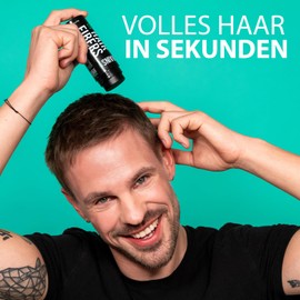 Brains & Son Hair Fibre, Premium Hair Thickener / Bulk Hair with Instant Effect for Hair Loss and Light Hair, Hair Powder, 25 g (Black)