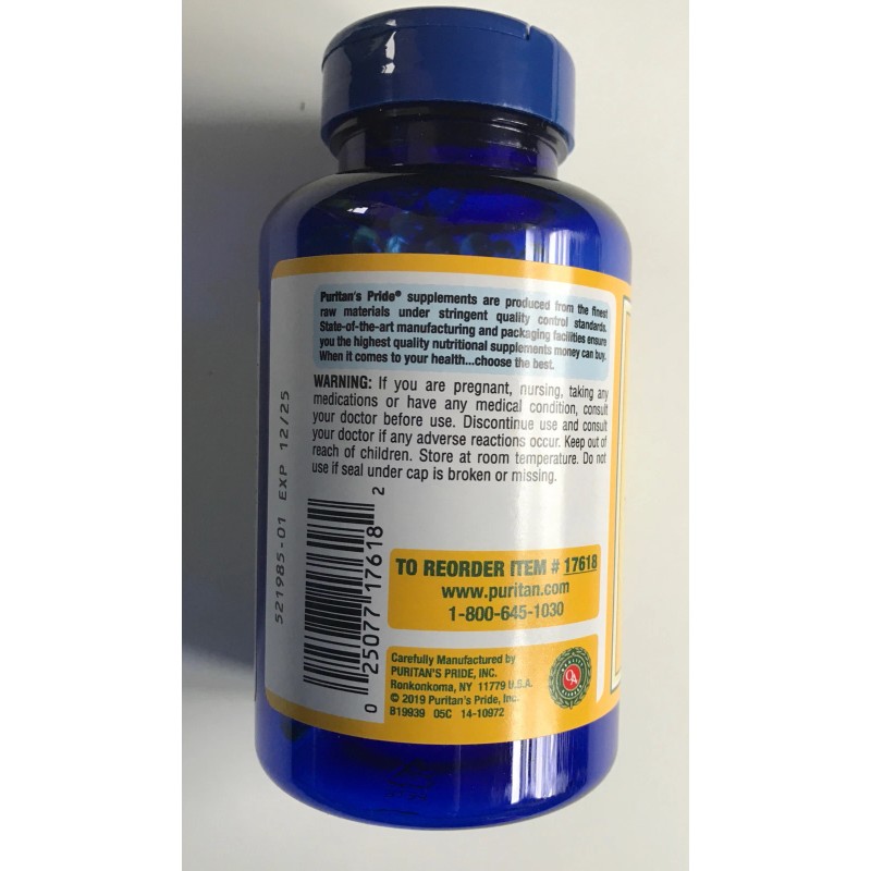 Puritan's Pride Vitamin D3 2000 IU - 200 Softgels Exp