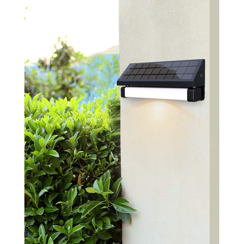 Solar Powered Motion Sensing Self-Contained Outdoor-Indoor LED Wall Step Security