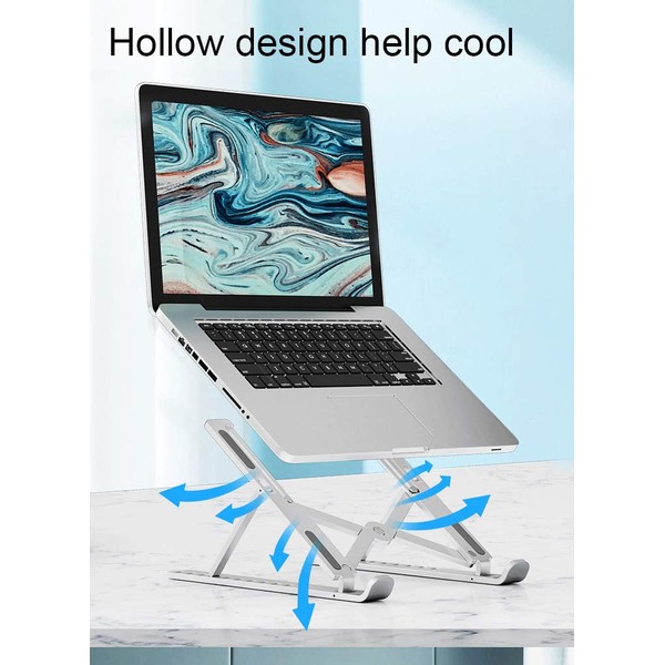 Hosoncovy Dizüstü bilgisayar standı, katlanabilir, taşınabilir, ayarlanabilir dizüstü bilgisayar yükseltici