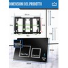 FEINER Piastra per WC [nero opaco/cromato] – compatibile con Geberit