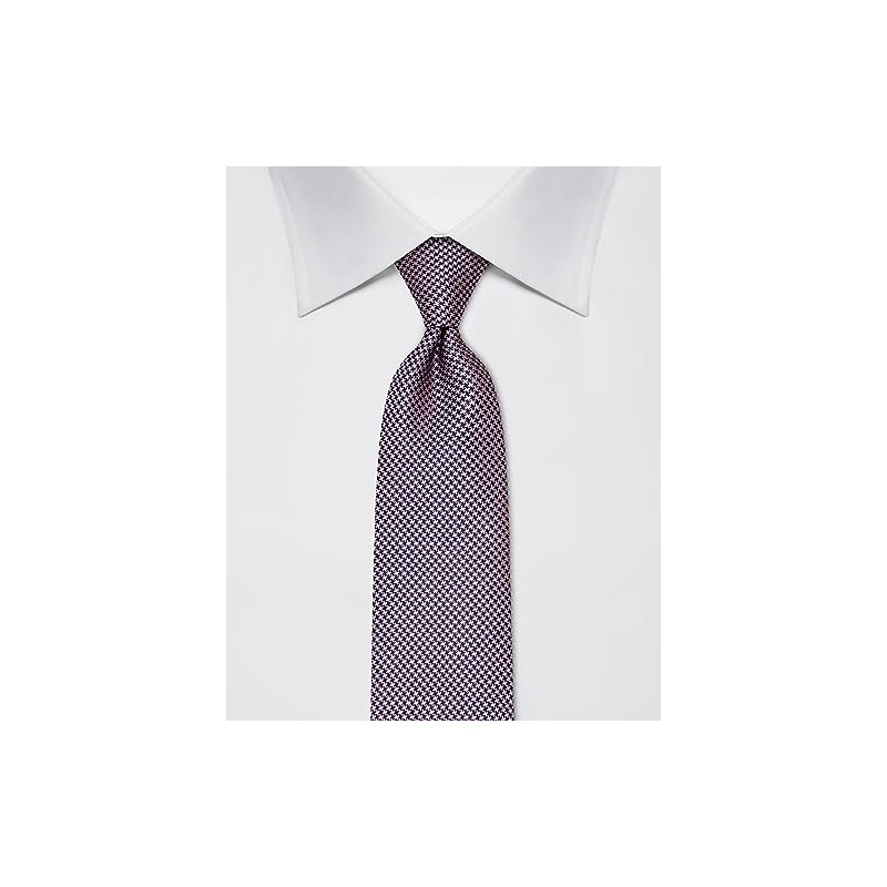 Vincenzo Boretti Men's Tie Pure Silk Houndstooth Pattern Elegant Men's