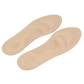 Haofy Plantillas, Inserciones de Zapatos Casuales para Hombres Y Mujeres, Plantilla de Almohadillas para Zapatillas, Cómodos Zapatos de Esponja Beige de Masaje(Piel)