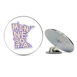 NYC Jewelers Minnesota Shape Cute Letters Native Local Metal 0.75" Lapel Hat Pin Tie Tack Pinback