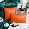 BRAWARM Faux Leather Throw Pillow Covers 16 X 16 Inches