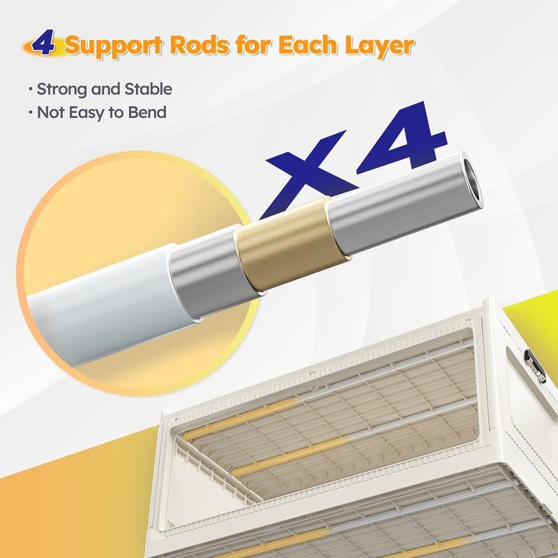 Raybee Large Capacity Storage Boxes 6 Wheels Giant Stackable Plastic