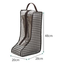 giteo bedding 3 Pack Portable Boots Storage Bags, Waterproof and Dustproof Shoe Protector Bag for Travel,Transparent Boot Cover Organizer with Handles for Men and Women (Long Style)
