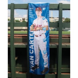 Frisco RoughRiders MiLB Baseball Evan Carter Flag Banner Height Growth Chart SGA