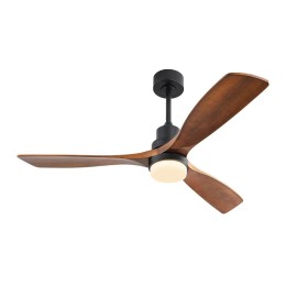 USA in Stock 52 Inch Ceiling Fan with Lights and Remote for Home Smart Ceiling Fan with Light Remote ControlColor: Black, Emitting Color: 3 CCT, Lamp Power(W): 18