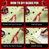 ReliThick 12 Sets Ladybug Beadable Pens Bulk Assorted Bead Pens