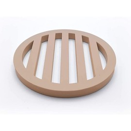 DPM Heavy-Duty Plastic Drain Cover 3" Drain Grate Round Drain Cover 3 inch Round Grate | 3" Diameter 1/4" Thickness | Made in USA (10, Tan)
