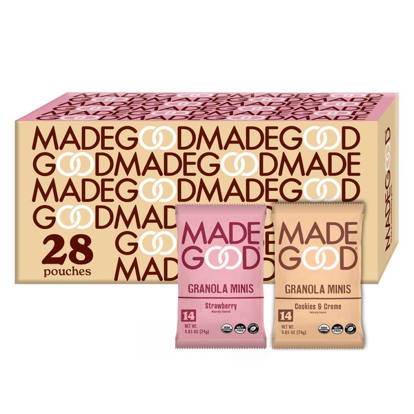 MadeGood Galletas y Crème y Fresa Granola Minis Variedad de 28 unidades