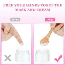 36 Pieces Small Wooden Spoons Wooden Makeup Spatulas Wooden Cosmetic Spoons Mini Nature Wooden Beauty Scoop for Women Girls Mixing Makeup, Facial Cosmetic, Skin Care