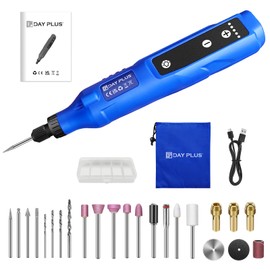 Mini Cordless Rotary Tool Multi Tool, 5 Variable Speed Wood Carving Tools with 80PCS Rotary Tool Accessories, LED Work Light, Mini Grinder Set for DIY and Handmade