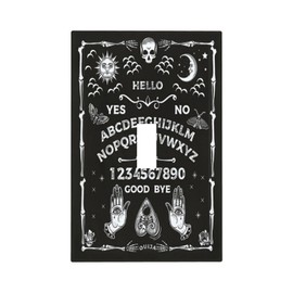 Wpshijia Black Witchy Skeleton Skull Gothic Sun Moon 1 Gang Novelty Light Switch Covers Decorative Unique Single Toggle Wall Plate Switchcover Electrical Switchplate for Bathroom Bedroom Decor