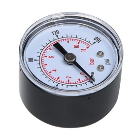 Water Pressure Gauge Air Pressure Gauge 10 Bar Pressure Gauge 1/8 Inch BSPT Thread for Water for Air for Oil (0-160 psi, 0-11bar)