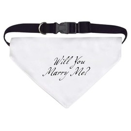 Large 'Will You Marry Me?' Dog/Cat/Pet Bandana (PD00063696)