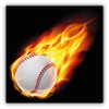 Baseball Fireball Window Truck Car Bumper Sticker Decal 5'' x 5''