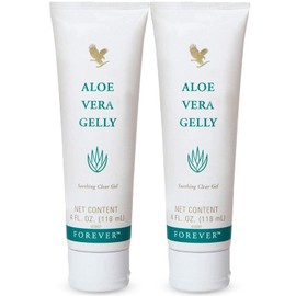 Forever Living Aloe Vera Gelly 100% Stabilized Aloe Vera Gel (2 Pack),4 Fl. Oz.