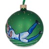 American Football Blown Glass Christmas Ornament 3.25 Inches