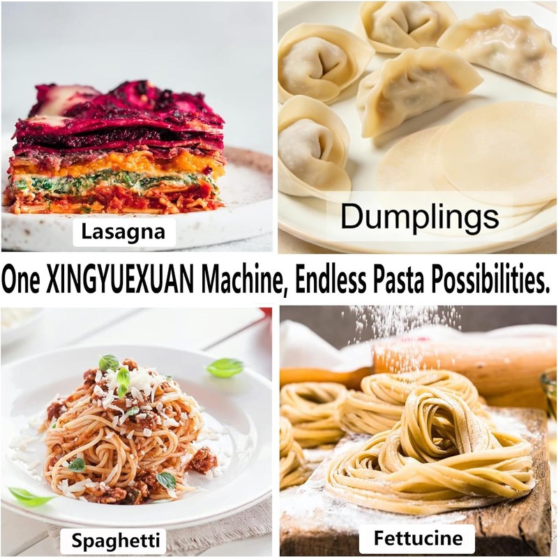 XINGYUEXUAN Manual Pasta Maker - Stainless Steel Noodle Machine with