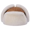 Harssidanzar Lambskin Shearling Winter Hat for Men and Women Genuine