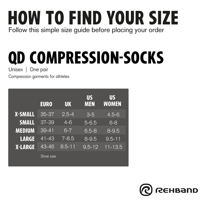 Rehband Compression Stockings for Men and Women, 1 Pair, Compression