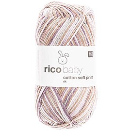 Rico Baby cotton soft print Baby Wool DK Colour 28, Cotton Blend Yarn for Knitting and Crocheting