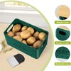 Dekosilave Kitchen Vegetable Storage Set of 3, Metal Onion Garlic