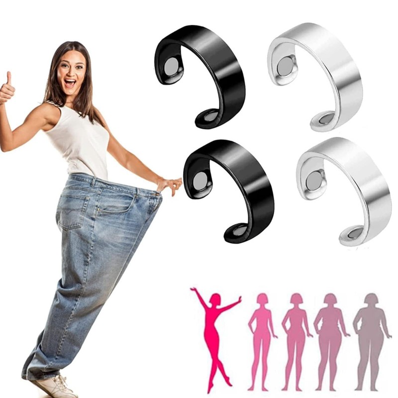 Pack of 4 Unisex Magnetic Rings, Anti-Snoring Ring, Magnetic Ring