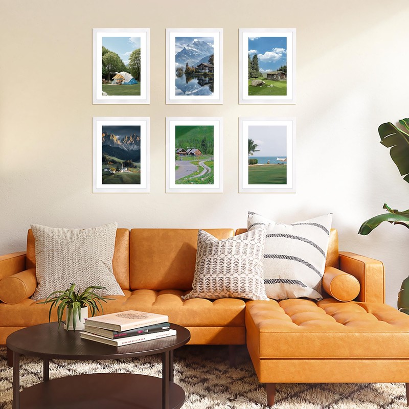 FIXSMITH A4 Picture Frame Set of 2, White Photo Frame