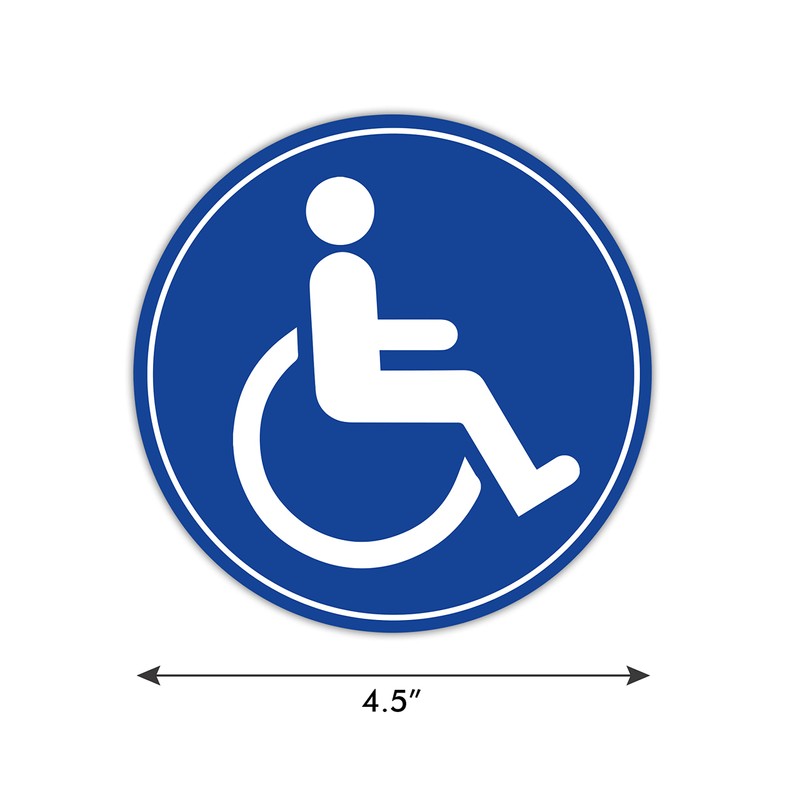 (Set of 5) Handicap / Disabled Wheelchair Accessible Sign |