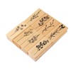 Pack of 8 Pcs Plant and Flower Shape Wooden Rubber