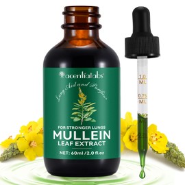 Mullein Leaf Liquid Drops 60ml,Premium Mullein Leaf Extract,Alcohol Free,Vegan,Health Immune Support,Fast Absorption