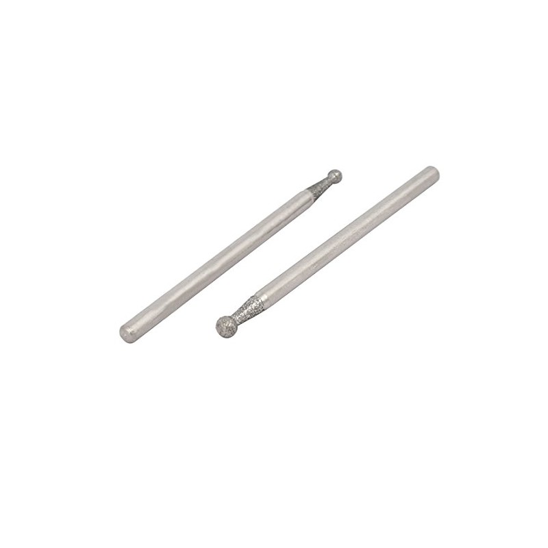 Sourcingmap 2.35mm Shank 2.5mm Dia Diamond Head Ball Shaped Grinding
