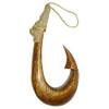 6" Hand Carved Wood Hawaiian Makau Fish Hook