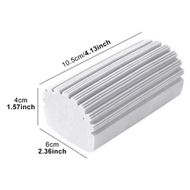 Dust Sponge, 4 Pieces Dirt Eraser, Damp Duster Sponge Cleaning Brush Dirt Eraser Sponge for Cleaning Blinds Glass Skirting Boards Ventilation Slits Railings (Grey, Size: 10.5 x 6 x 4 cm)