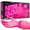 JFA Medical Medium Size Disposable Powder Free Pink Nitrile Gloves