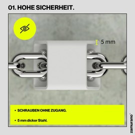 ZAMURANO. Ground anchor bicycle, wall anchor, bicycle lock, motorcycle anti-theft protection.