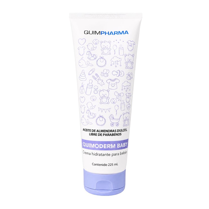 Quimoderm Baby Aceite de Almendras Dulces Crema Hidratante, 225 mL