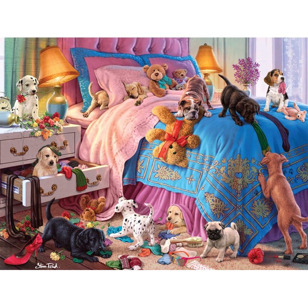 Buffalo Games - A Roomful of Naughty Puppies - 750 Piece Jigsaw Puzzle
