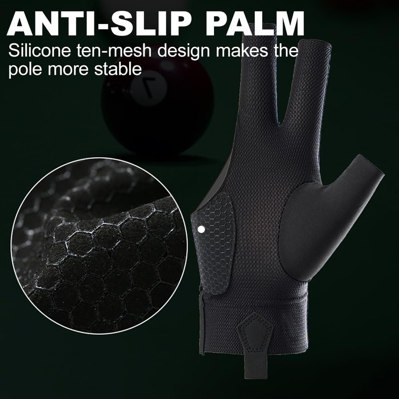 MIRKUZI Billiard Gloves 1 Piece Billiard Glove Right Hand Billiard