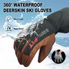 Intra-FIT Deerskin Ski Gloves for Men Women, Winter Cold Weather
