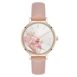 Nine West Women's Floral Dial Strap Watch, NW/3086