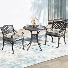 LVTXIII Patio Chair Cushions 22"x22"x3", Water-Repellent Outdoor Seat Cushions for Patio Furniture, Square Chair Pads with Ties for Home Garden Decoration, Set of 2, Dailey Tan