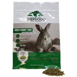 Sherwood Pet Health Adult Rabbit Food Timothy Hay Pellet 10 lbs. Hay-Based, Grain-Free, Soy-Free for Better Digestion