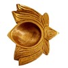Purpledip Brass Diya Deepak Lotus: Small Oil Lamp for Home